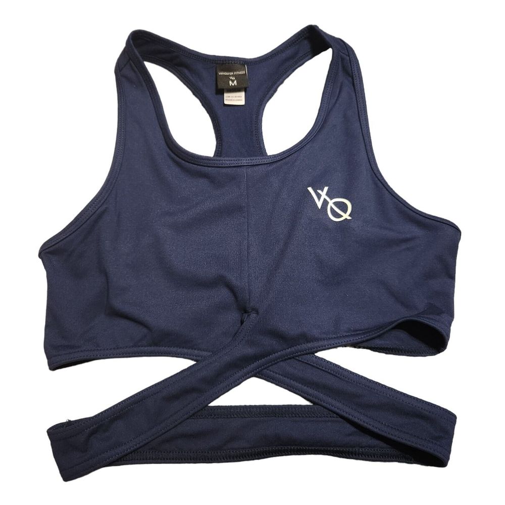 Vanquish Fitness Crop Top Blue Tank Athletic Top Women's Size‎ M